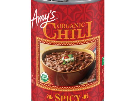 Amy s - Organic Chili Spicy, 14.7 Oz | Pack Of 12 For Sale