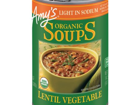 Amy s - Organic Lentil Vegetable Soup 14.5 Oz | Pack Of 12 on Sale