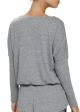 Eberjey Heather Cotton Blend Slouchy Top - Black Navy Gray Online now