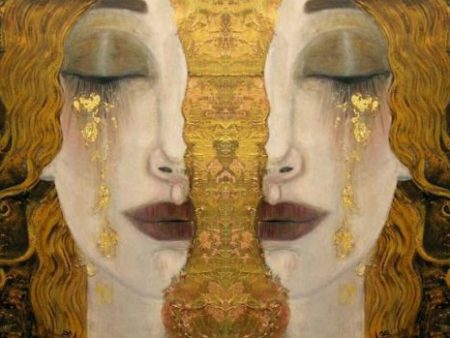 Golden Tears by Klimt 2 x A2 Left and Right Fashion