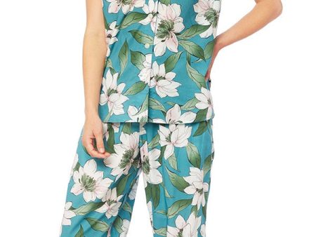 Capri Pajama Set - Magnolia Floral Print Cheap