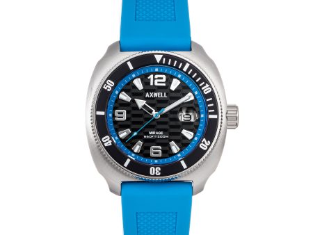 Axwell Mirage Strap Watch w Date - Light Blue on Sale