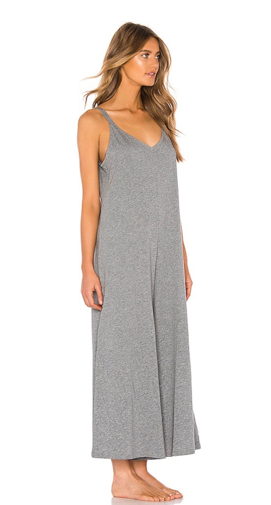 Eberjey Charlie Pima Cotton Casual Jumpsuit - Heather Gray For Discount