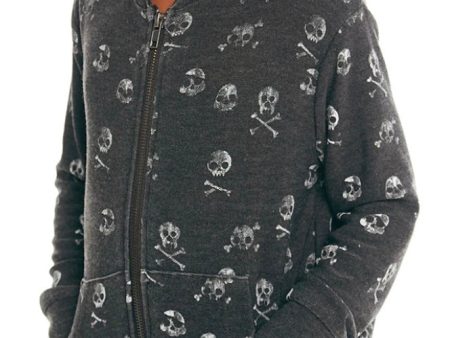 Skull Zip Tweens Fleece Hoodie Discount