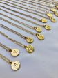 Gold-Plated Stamped Initial Letter Necklace Cheap