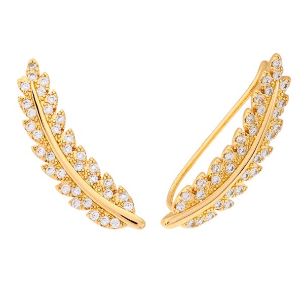 Sole du Soleil Lily Women s 18k Gold Plated Crawler Fashion Earrings Online Sale