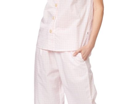 Capri Pajama Set - Pink Gingham on Sale