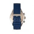 Elevon Lindbergh Leather-Band Watch w Day Date -  Blue White Supply