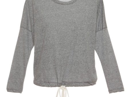 Eberjey Heather Cotton Blend Slouchy Top - Black Navy Gray Online now