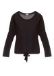 Eberjey Heather Cotton Blend Slouchy Top - Black Navy Gray Online now