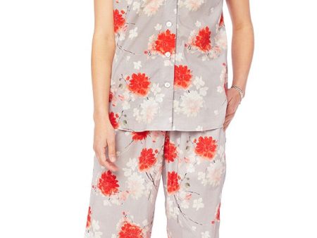 Capri Pajama Set - Kiku Floral Print Discount