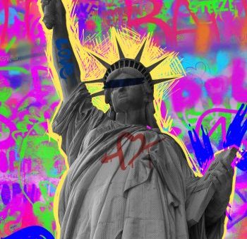 Statue Of Liberty Graffiti Art (POD) Online