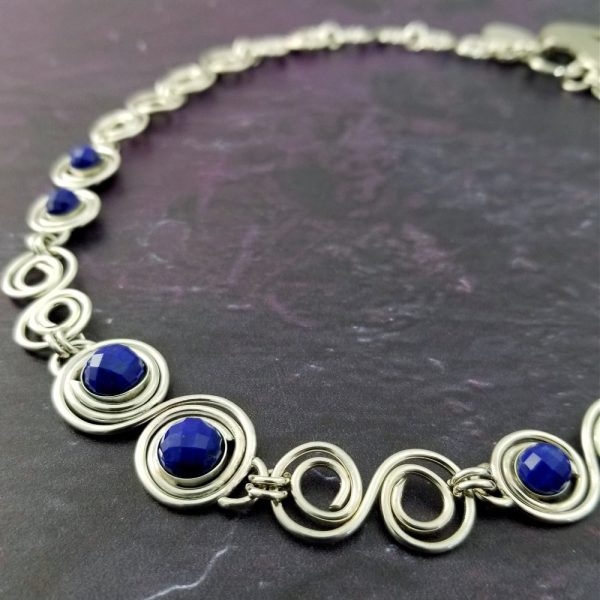 INFINITY SOFT COLLAR, Sterling Silver with Gemstones {Several Choices} Supply