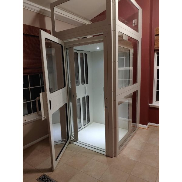 Elevator with a Prefabricated Enclosure Fashion