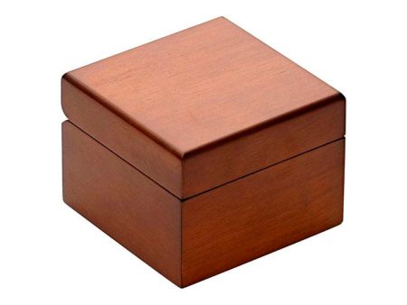 BRACELET or WATCH Jewelry Box, Hardwood, Warm Matte Brown Cheap