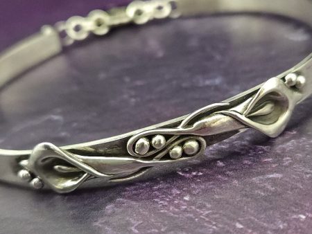 CALLA LILY Locking Submissive Collar, Sterling Silver on Sale