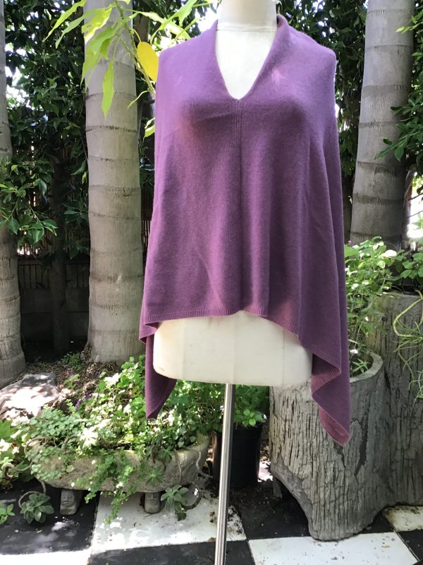 100% Cashmere Poncho   Iris Color Online