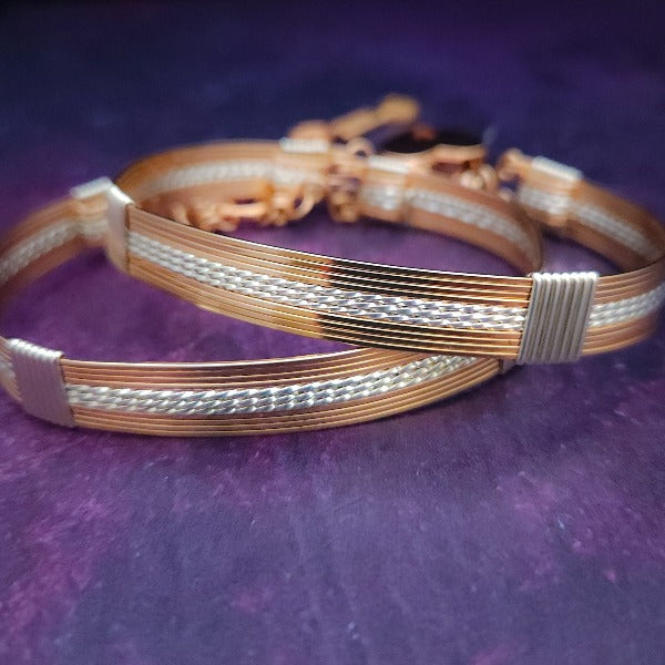 GODIVA Handcuff Bracelets {Pair} Rose Gold with Sterling Twists {Locking or Traditional Version} Supply