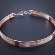 GODIVA Locking Collar, Rose Gold with Sterling Silver Twists Fashion