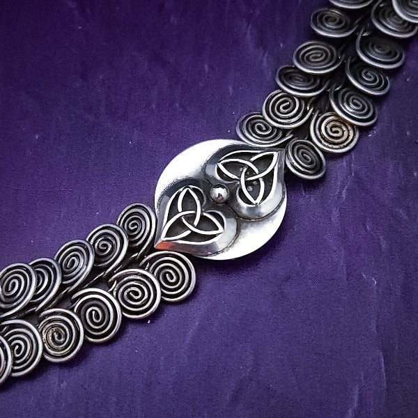 KYRO Locking Bracelets, CELTIC HEARTS, Sterling Silver {Interchangeable Medallion} Fashion