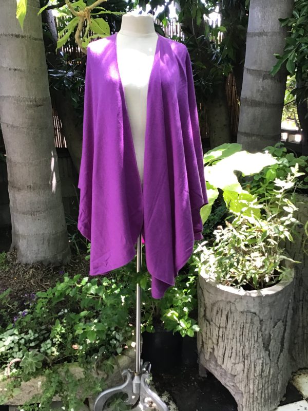 100% Cashmere Cape   Orchid Online Sale