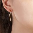 Sole du Soleil Lupine Women s 18k Gold Plated Prism Drop Fashion Earrings Supply