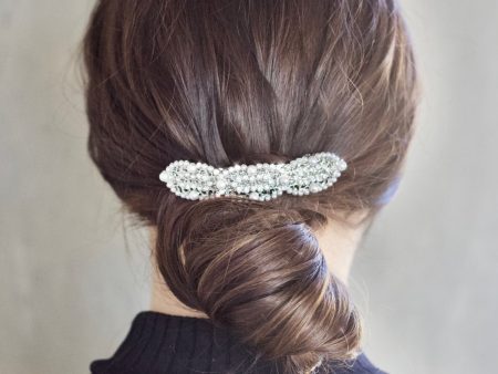 Pearl Rhinestone Three Circle Barrette Online