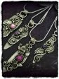 READY TO SHIP Floral Garden Pendant, Jozi, Sterling with Pink Sapphire Supply