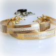 GODIVA Handcuff Bracelets {Pair} Yellow Gold Filled with Sterling Twists {Locking or Traditional Version} Fashion