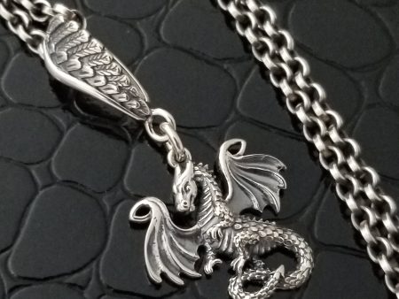 NIGHT WING DRAGON Soft Chain Collar or Necklace Fashion