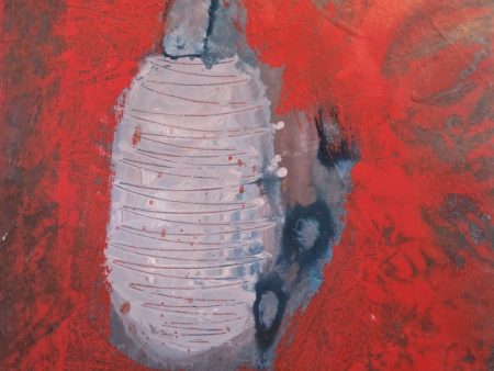 Sergio Zenteno Bencomo - Grey form on red on Sale