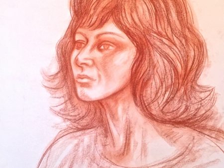 Raul Anguiano pastel  Retrato de mujer California  Cheap