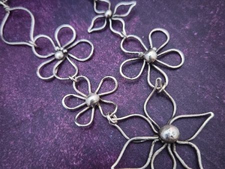 *Ready To Ship Garden Silhouette Necklace, Dahlia and Daisies {One-Of-A-Kind} For Sale