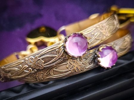 SOFT & SWEET Submissive Locking Bracelets or Anklets, 14K Gold-Filled and Pink Sapphire Hot on Sale