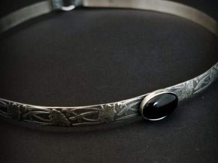 SOFT and SWEET, Sterling Silver w  Black Onyx, Submissive Collar Sale