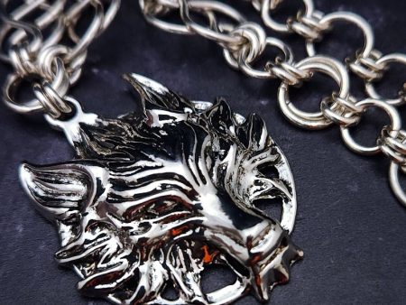 Wolf Necklace, GUNDOLF, Handcrafted Sterling Chain, One of a Kind Online Sale