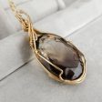 READY TO SHIP SMOKY TOPAZ WIRE WRAPPED PENDANT Hot on Sale