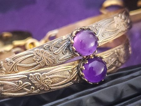 SOFT & SWEET Submissive Locking Bracelets or Anklets, 14K Gold-Filled and Amethyst Online now