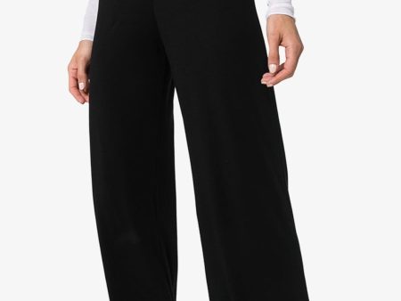 SKIN Wide Leg Double Layer Black Pant Supply