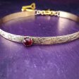 Soft and Sweet Locking Submissive Collar, 14K Gold-Filled and Garnet Sale