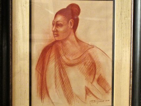 Raul Anguiano pastel entitled Mujer de Ocotlan Fashion