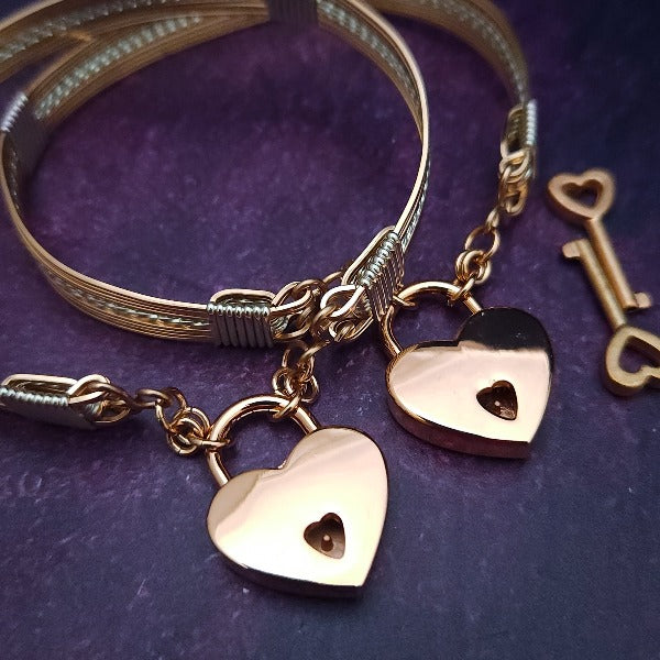 GODIVA Handcuff Bracelets {Pair} Rose Gold with Sterling Twists {Locking or Traditional Version} Supply