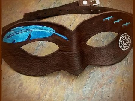 Masquerade Mask  BLUE FEATHER  {One Of A Kind} Online Hot Sale