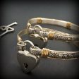 WILD FLOWER Submissive Handcuffs Sterling w  Gold Accents {Pair} Online now