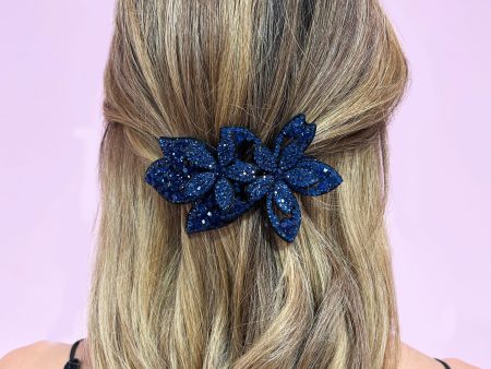 Large Twin Floral Barrette For Sale