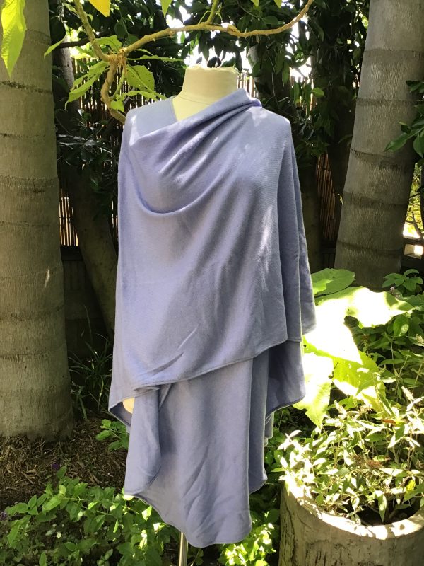 100% Cashmere Cape   Periwinkle Sale