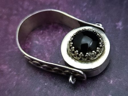 FLIP RING, Celtic Tryptic Knot, Black Onyx {One Of A Kind} For Cheap