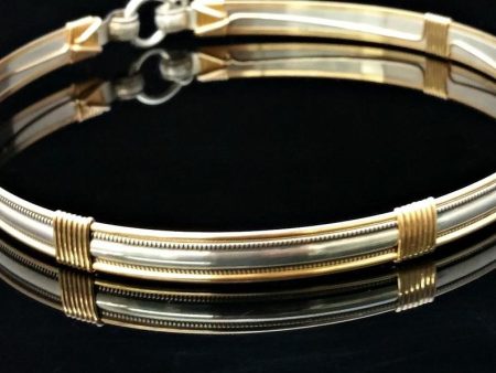 JANUS Submissive Collar, Sterling W  Gold Filled Accents Sale