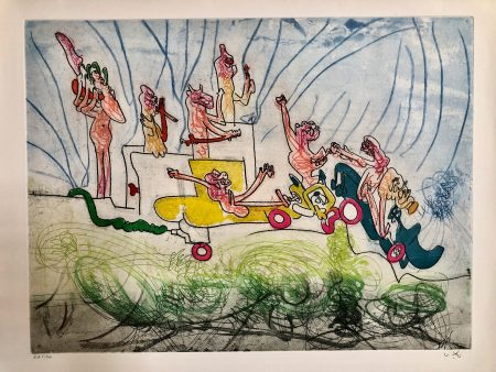 Roberto Matta - Les Oh Tomobiles - plate II Online Hot Sale