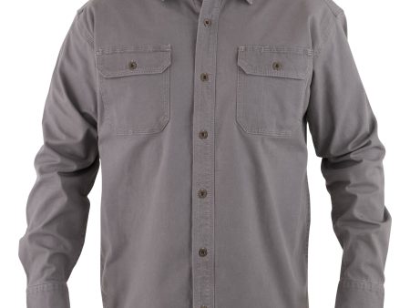 Men s FullFlexx™ Long Sleeve Heavy Canvas Weathered Work Shirt Fashion